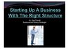 Starting A Business With The Right Structure