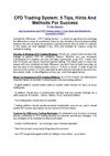 CFD Trading System - 5 Tips Hints 07 11 01