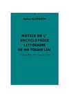 Klaproth, J. : Notice de l'Encyclopédie de Ma touan lin