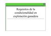 CONDICIONES PARA LA GANADERÍA