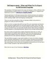 Self Improvement - What and What Not To Expect In Self Esteem Programs