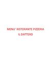 Menu ristorante pizzeria "il dattero"