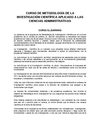 Curso de Metodología de la Investigación Científica