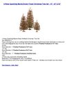 3-Piece Sparkling Mocha Brown Tinsel Christmas Tree Set - 12, 18 & 24