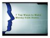 7 Top Ways to Make Money from Home-Craig Antram