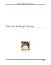 Email List Building Is Wrong