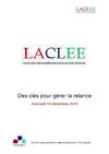 LACLEE Les clés de la relance Formation du 15 décembre 2010