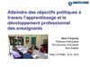Le développement professionnel, clé de la réussite des réformes, intervention d'Helen TIMPERLEY (Auckland),...