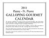 2011 Galloping Gourmet Calendar