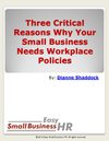 Three Critical Reasons Why Your Small Business Needs Work Place Policies