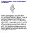 Peugeot Swiss White Ceramic Watch with Swarovski Stone Bezel and a White Dial. PS4885WT