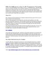 SSL Certificate is a key to E-Commerce 