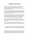 Agriculture Job Descriptions