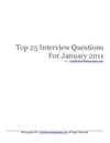 January 2011 For Top 25 Job Interview Questions