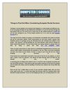 Things to Find Out When Considering Dumpster Rental Services