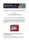 How Difficult is it to Set Up PC Satellite TV Software