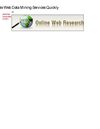 Data Mining: Accurate Web Data Mining, Text data mining services