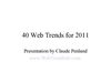 2010 and 2011 Web Trends from Claude Penland