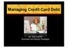 Managing Credit Card Debt