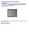 Panasonic 42-Inch High Definition Plasma Display