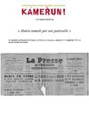 "La Presse du Cameroun" annonce la mor tde Um Nyobè