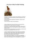 Top Tips to Help You Quit Smoking