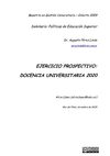 Ejercicio prospectivo. Docencia universitaria 2020