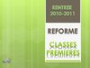 Présentation Réforme 1ère Lycée Condorcet Méru