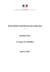 Memento - elections cantonales 2011