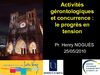 Activités gérontologiques et concurrence