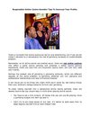 Responsible Online Casino Gambler Tips To Increase Your Profits 