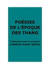 Poésies de l'époque des Thang, traduites par Hervey-Saint-Denys