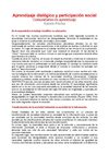 Aprendizaje dialógico y participación social. R. Flecha