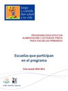 Escuelas participantes del programa ciclo escolar 2010-2011