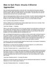 How to Quit Panic Attacks 4 Various Methods