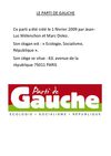 Expose politique parti de gauche