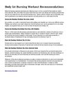 Extra fat Burning Physical exercise Suggestions