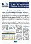 La lettre de l'Observatoire Régional des Entreprises n°8 - janvier 2011 : "Les investissements étrangers dans les...