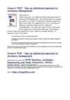 JDA Software Group, JDA Software GroupWhite Paper, Take an Optimized Approach to Inventory Management, Inventory...