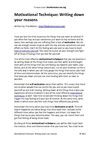 Motivational Technique_ Writing down your reasons
