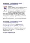Sunbelt Software, Sunbelt SoftwareWhite Paper, Exchange Server Security Challenges for Small Businesses, small...
