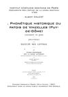 Albert DAUZAT - Phonétique historique du patois de Vinzelles (Puy-de-Dôme)