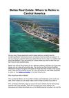 Belize Real Estate: Where to Retire in Central America