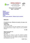 Nouveautés adultes Mars-Avril 2011