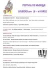 Programme Festival de Musique de Lourdes 2011