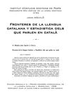 Joan AGUILÓ - Fronteres de la llengua catalana y estadistica dels que parlen en català