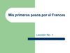 Mis primeros pasos por el Frances