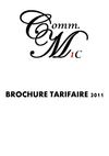 Comm'M1C, Brochure Tarifaire 2011