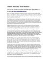 Affiliate Marketing Home Business