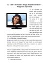 12 Volt TV Enjoy Your Favorite TV Programs anywhere